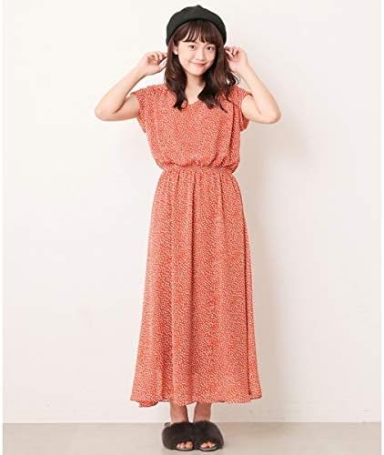 Amazon Co Jp レイカズン Ray Cassin ドットギャザーワンピース 18オレンジ Free 服 ファッション小物