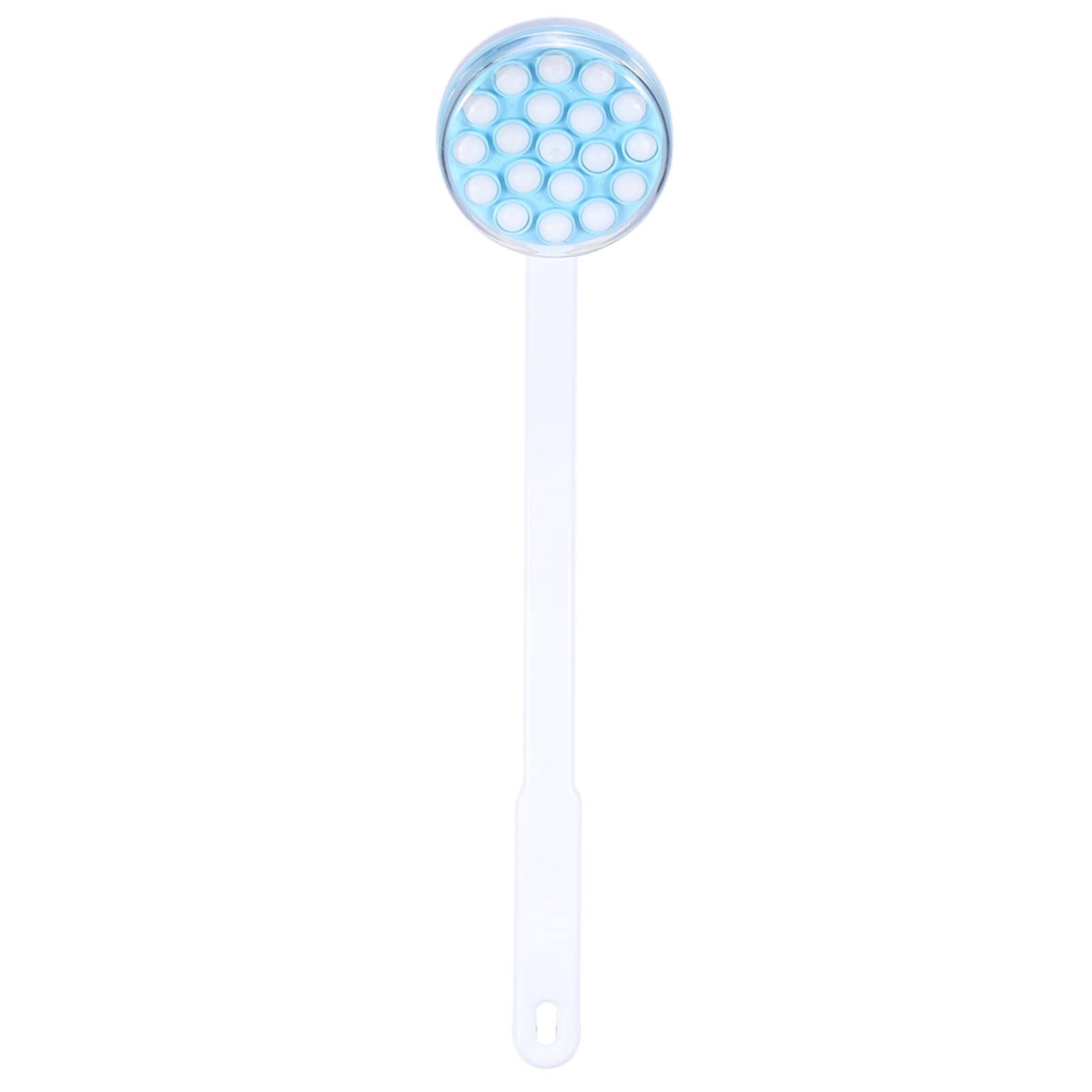 Lotion Applicator, Long Handle Roll-on-Lotion Applicator for Back Legs, Washable Back Lotion Applicators, Slash Shower Bath Brush Massaging Tool & Back Scrubber, Blue