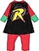 DC Comics Robin Toddler Boys Zip Up Cosplay Costume Coverall and Cape 2T