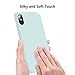 TORRAS Love Series iPhone Xs Case/iPhone X Case, Liquid Silicone Gel Rubber Shockproof Case Soft Microfiber Cloth Lining Cushion Compatible with iPhone X/XS 5.8 inch (2018), Mint