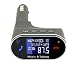 SORKER LCD Wireless Car Bluetooth Fm Transmitter Radio Adapter with USB Charging Port for Smartphones and More