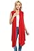 iconic luxe Women's Soft Premium Jersey Sleeveless Asymmetrical Open Front Cardigan X-Large Red