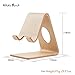 Cell Phone Stand Desktop Cellphone Holder Wooden Mobile Phone Cradle Universal(B-White Brich)
