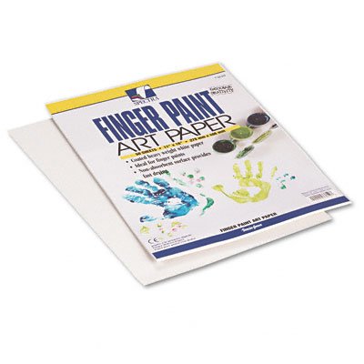 Pacon PAC73610 Finger Paint Paper, 11" x 16", White, 50 Sheets