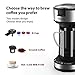 Single Serve Coffee Maker with Milk Frother, 2-Way Coffee Machine for K-Cup Pods & Ground Coffee, Brew and Froth for Cappuccino and Latte, with 20 oz Glass Frothing Mug by Sboly