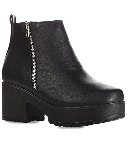 Rf room of fashion women s vegan slip on side zipper ro…