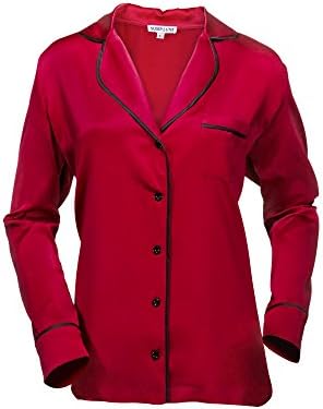 Sleep Luxe Women's Long Sleeve Satin Pajama Set Pink