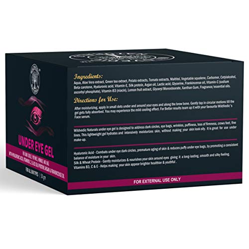 Wildvedic Naturals Under Eye Cream GEL - For Dark Circles, Puffiness, Wrinkles and Bags - 50g 3 Wildvedic Naturals Under Eye Cream GEL - For Dark Circles, Puffiness, Wrinkles and Bags - 50g - Image 3