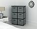 Homebi 6-Drawer Storage Chest Shelf Unit Storage Cabinet Multi-Bin Organizer with Removable Non-Woven Fabric Bins in Grey,25