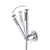 KES Suction Cup Adjustable Shower Head Holder Removable Handheld Showerhead & Bidet Sprayer Adhesive Wall Mount Bracket,Chrome C600