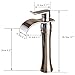 Senlesen Waterfall Spout Single Handle Bathroom Sink Vessel Faucet Mixer Tap Lavatory Faucets Tall Body Brushed Nickel