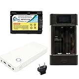 Sony HDR-CX260VB Battery with Universal Charger, 18000mAh Portable External Battery Charger & EU Adapter - Replacement Sony NP-FV100 Digital Camera Battery and Charger
