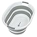 HomeHunch Collapsible Plastic Laundry Basket - Large Folding Pop Up Laundry Basket Space Saving Storage Container (Grey, 1)