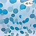 Sky Blue Paper Garland Hanging Decorations Circle Dots Streamers Happy Birthday Baby Shower Merry Christmas New Years Party Table Centerpieces Decorations