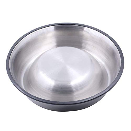 Mlife Stainless Steel Dog Bowl with Rubber Base for Small/Medium/Large