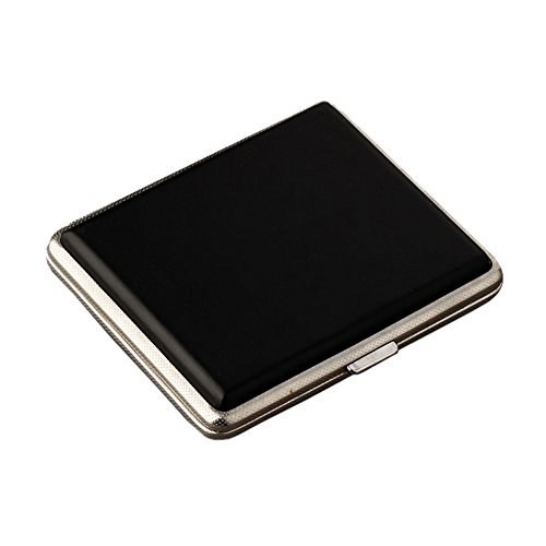 UPC 714838932418, Boshiho® Metal Cigarette Case for Men Coverd with PU Leather Slim Cigarette Storage Case