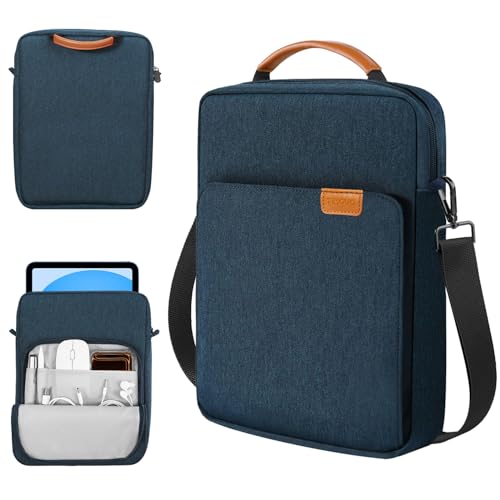 TiMOVO 9-11 Inch Tablet Sleeve Bag with Shoulder Strap for iPad 11-inch A16 2025, iPad 10th Gen. 10.9"/10.2", Galaxy Tab A9+/A11Plus 11", Indigo — image 1