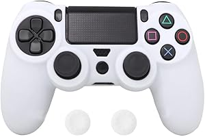 ZOMTOP Silicone PS4 Controller Case: A Second Skin for Your Gamepad - Soft, Anti-Slip, Shockproof - Original Color with Grips