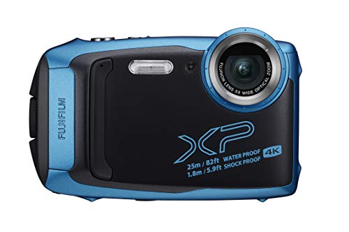 Fujifilm 16613562 Appareil Photo Argentique XP140 3 pouces, 16,4 Mpix, 5 X, Bluetooth, WiFi, Bleu
