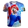 Super Mario 3D bedrukt T-shirt, ronde hals, zomer, korte mouwen, mooi Anime T-shirt, overhemden tops