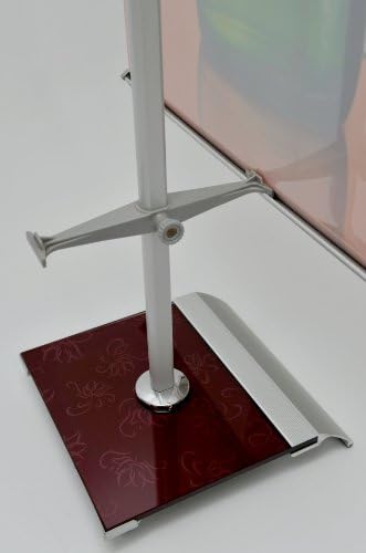 Red Glass Top Banner Stand Only- 23.5" (W) X 36" up to 60" (H) (Double Sided)