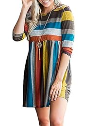 Intimate Boutique - Vestido de manga 3 4 con bolsillos laterales para mujer