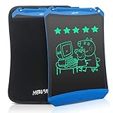 Newyes Robot pad 8.5 Inch LCD Writing Tablet Electronic Writings Pads Drawing Board Gifts Kids Office Blackboard - Erase Button Lock Included(Blue+Case)