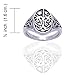 Celtic Trinity Knot Tree of Life with Sun and Moon Sterling Silver Ring Size 11(Sizes 3,4,5,6,7,8,9,10,11,12,13,14,15,16)
