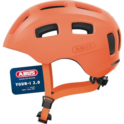 ABUS Fahrradhelm Youn-I 2.0, Mono orange, Größe M