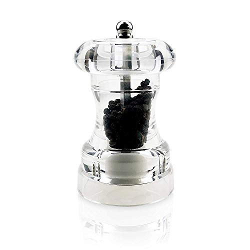 Haku Pepper Grinders,Clear Acrylic Creative Hand Operated Salt and Pepper Mill Set, Salt Shakers with Ceramic Grinding Core FDA Certification of Food Grade Acrylic - 1 Piece - Thumbnail 4