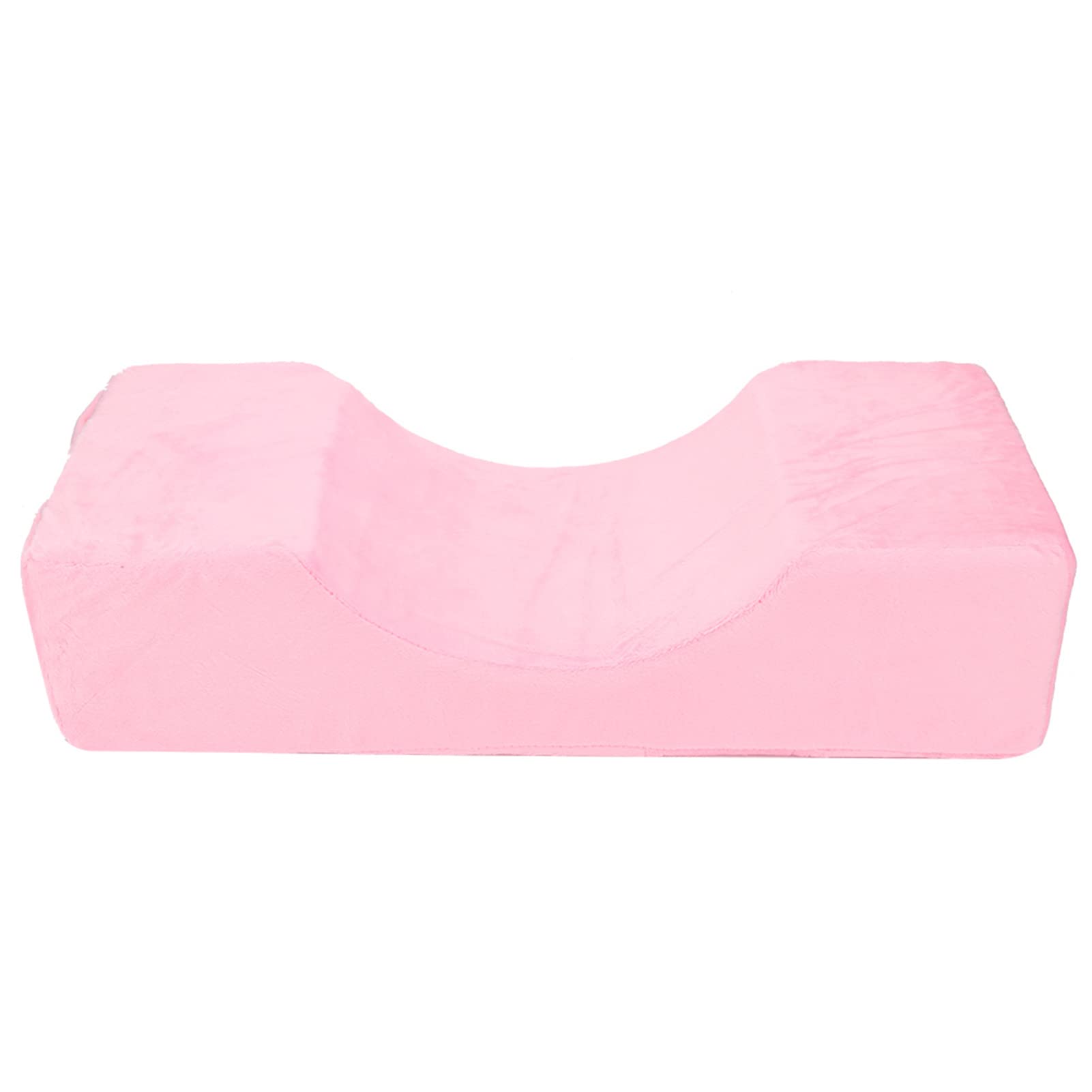 ZJchao Eyelash Extension Pillow, Ergonomic Curve U-shape Soft Elastic Memory Foam Beauty Salon Neck Support Protecting Eyelash Grafting Pillow(pink)