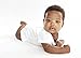 Lamaze Organic Baby Baby Unisex Short Sleeve Cotton Bodysuit, Snap Closure, White, Solid, 6 Months