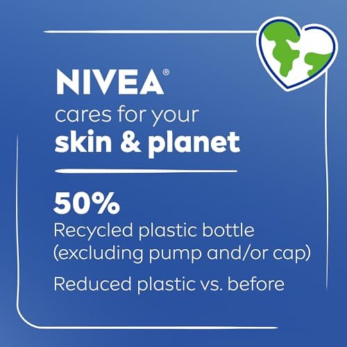 NIVEA SHEA NOURISH BODY LOTION FOR DRY SKIN WITH HYALURONIC ACID, SHEA BUTTER AND DEEP NOURISHING SERUM, 48-HOUR BODY MOISTURIZER, 33.8 FL OZ PUMP BOTTLE