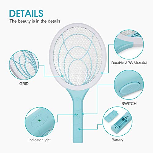 mafiti Electric Fly Swatter Fly Killer Bug Zapper Racket for Indoor and