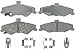ACDelco Silver 14D750CH Ceramic Rear Disc Brake Pad Set with Hardware