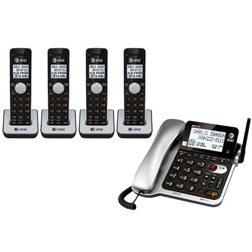 AT&T CL84402 4-handset corded cordless telephone with answering machine AT&T CL84402 4-handset corded cordless telephone with answering machine