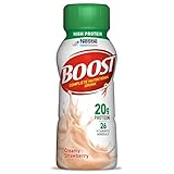 Boost High Protein Complete Nutritional Drink, Strawberry Bliss, 8 fl oz Bottle, (Pack of 24)