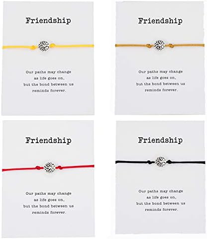 Neovivi Life Tree Charm Bracelets for Women Men Children Lucky Red String Friendship Wish Bracelets Jewelry Gift Adjustable