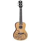 Luna Tattoo Spruce Concert Ukulele with Gig