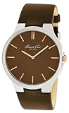 Kenneth Cole New York Men’s KC1848 Slim Brown Dial Brown Strap Watch, Watch Central