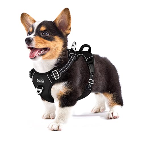 Eyein Harnais pour chien grand moyen, réglable, anti-tirage, harnais tactique d'entraînement pour chien, réfléchissant, résistant, respirant, harnais pour chien, poitrine facile à contrôler