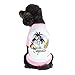 Blueberry Pet Chill Summer California Cotton Dog Shirt in Pink, Back Length 16