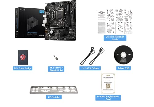 MSI-Placa-Base-para-Juegos-B560M-Pro-E-Micro-ATX-10-a11a-generacion-Intel-Core-LGA-1200-Socket-DDR4-4800-MHz-Ranura-M2-USB-32-Gen-2-Tipo-A-25G-LAN-DPHDMI