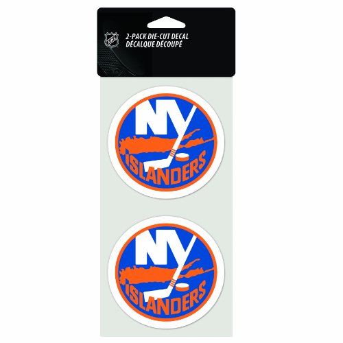 NHL New York Islanders 2-Piece Die-Cut Decal, 4" x 8"