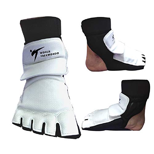 Aship Men Women Taekwondo Foot Protector Karate Boxing Foot Guard Martial Arts Training Fight Punch Bag Sparring MMA WTF for Children Kids Beginner Foot Gear L