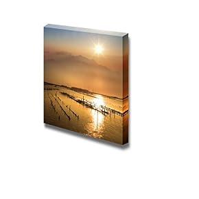 Beautiful Sunset with Nice Mountain Wall Decor