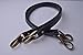 Wento Pair 24 inches Vinyl Leather Purses Straps with Thickened Lobster Clasp,Vinyl Leather Bag Handles,Replacement Purse Straps,Handbag Bag Wallet Straps WT101 (Black, Brushed Brass)