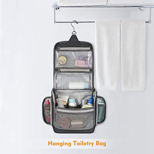 Gonex Hanging Toiletry Bag, Travel Organizer Bag for Makeup and Toiletries, Men and Women Black 6 Gonex Hanging Toiletry Bag, Travel Organizer Bag for Makeup and Toiletries, Men and Women Black