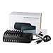 Upow Universal 8-Port USB Charging Station with 2 AC Outlets, Black