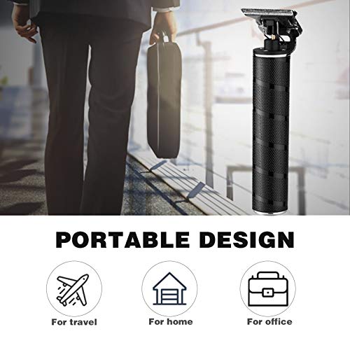 Electric Hair Clippers for Men, Professional Barber Haircut Kit Zero Gapped Beard Trimmer, Cordless Rechargeable T-Bladed Close Cutting Outliner Grooming Shaver Hair Clippers for Baldheaded